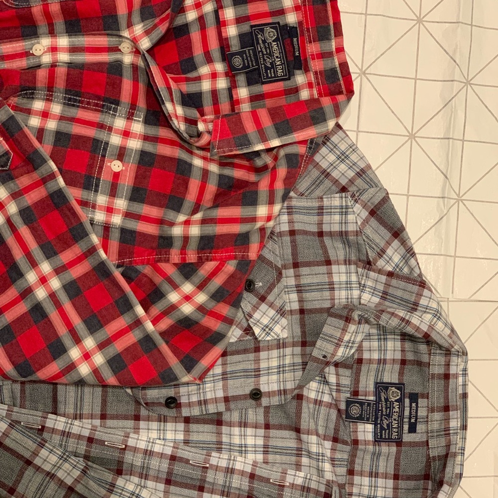 Two for one American Rag button-ups. Gently used.